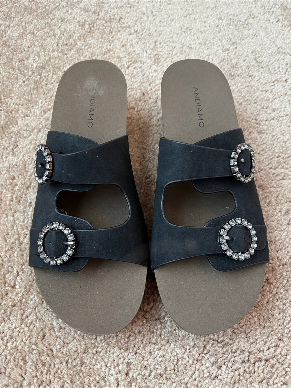 Andiamo Studded Rhinestone Slides